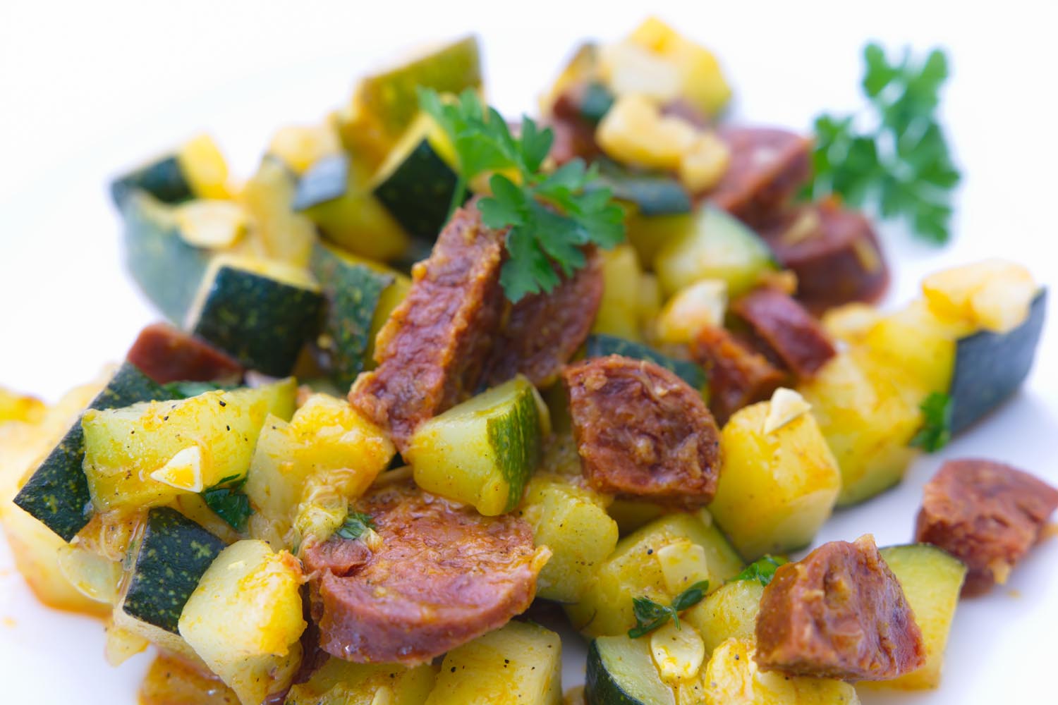 Zucchini mit Chorizo Wohlfühlküche