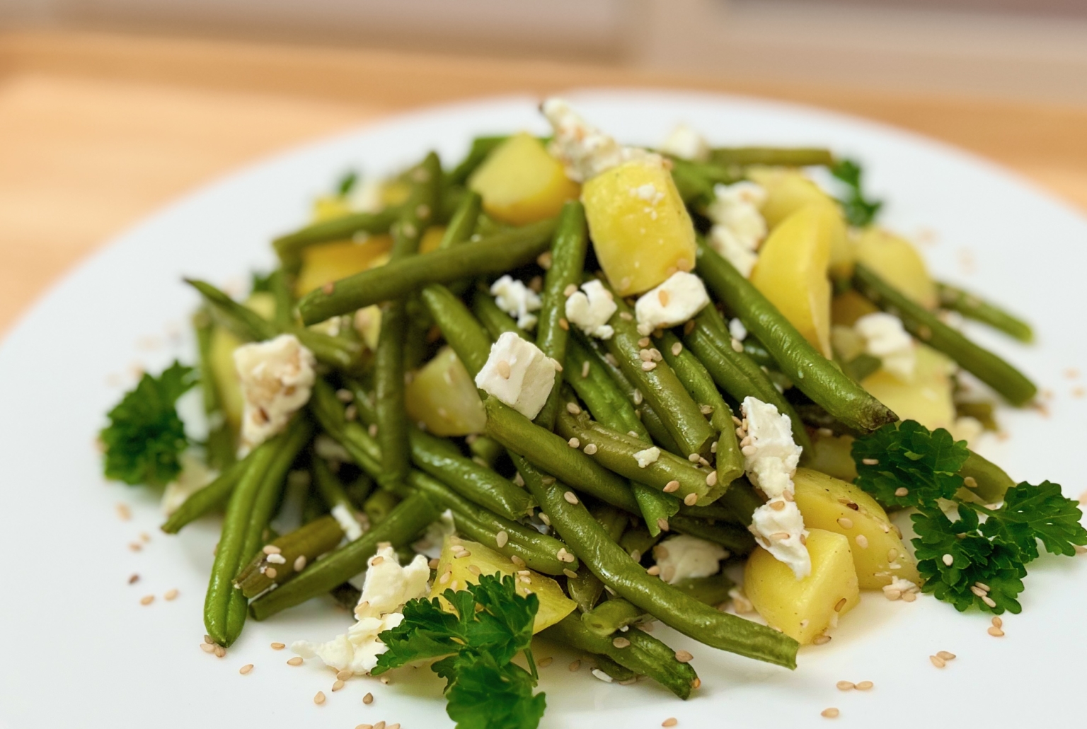 Bohnen mit Kartoffeln aus dem Ofen - Wohlfühlküche