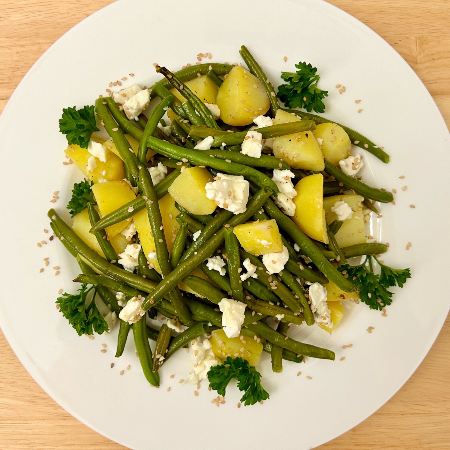 Bohnen mit Kartoffeln aus dem Ofen - Wohlfühlküche